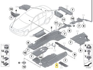 bontott BMW 5 F10 Alsó Motorburkolat