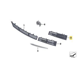 bontott BMW 5 F10 Bal Ködlámpa Rács