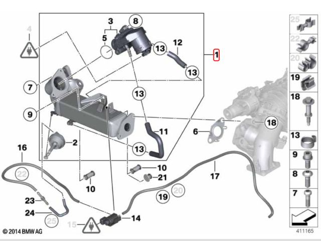 bontott BMW 5 F10 EGR Hűtő