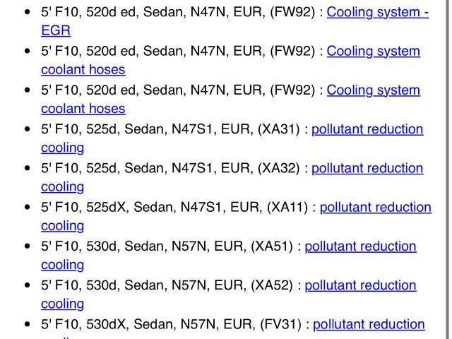 bontott BMW 5 F10 EGR Hűtő