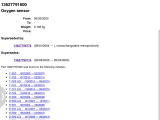 bontott BMW 5 F10 Első Lambdaszonda