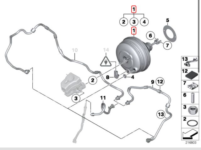 bontott BMW 5 F10 Fékrásegítő