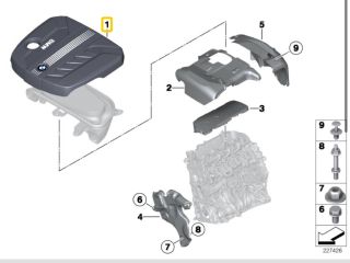 bontott BMW 5 F10 Felső Motorburkolat