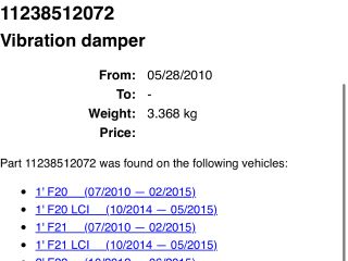 bontott BMW 5 F10 Főtengely Szíjtárcsa