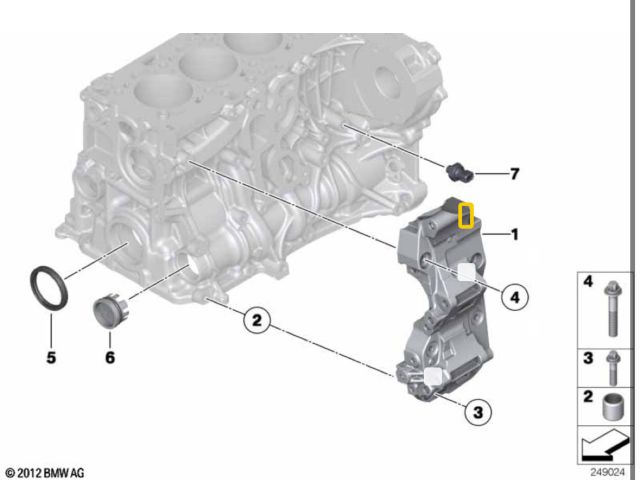 bontott BMW 5 F10 Generátor Tartó Bak
