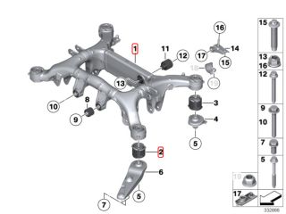 bontott BMW 5 F10 Hátsó Bölcső