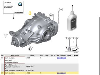 bontott BMW 5 F10 Hátsó Differenciálmű