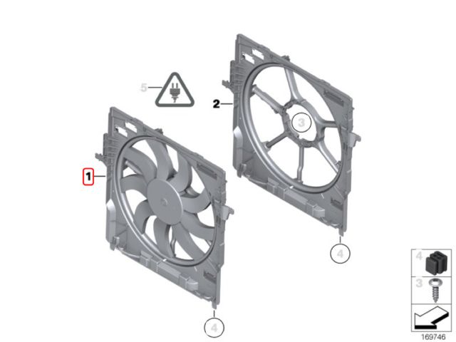 bontott BMW 5 F10 Hűtőventilátor