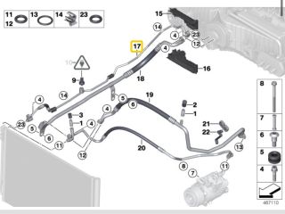 bontott BMW 5 F10 Klíma Cső