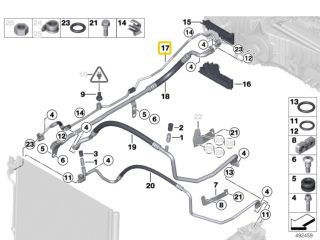 bontott BMW 5 F10 Klíma Cső