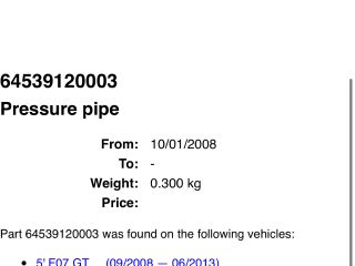 bontott BMW 5 F10 Klíma Cső