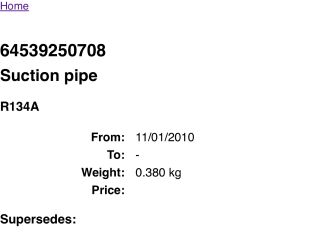 bontott BMW 5 F10 Klíma Cső