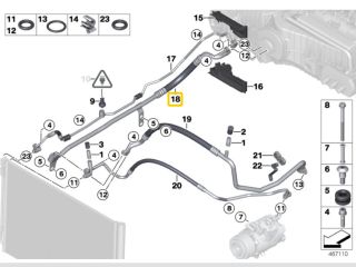 bontott BMW 5 F10 Klíma Cső