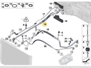 bontott BMW 5 F10 Klíma Cső