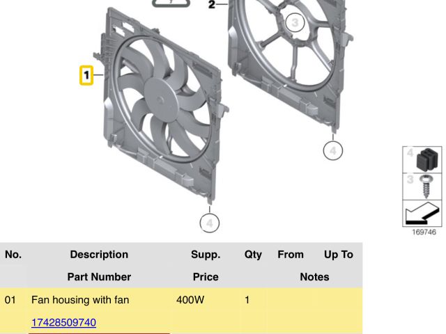 bontott BMW 5 F10 Klímahűtő Ventilátor