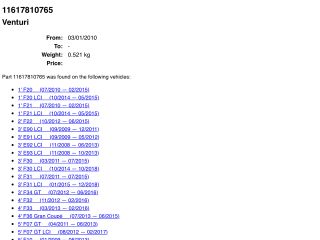 bontott BMW 5 F10 Szívó Cső