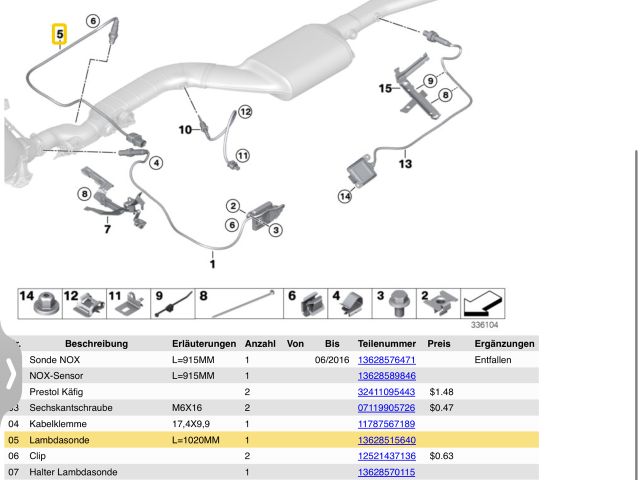 bontott BMW 5 F10 Első Lambdaszonda