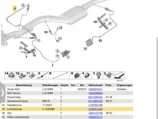 bontott BMW 5 F10 Első Lambdaszonda