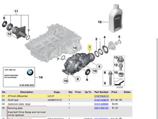 bontott BMW 5 F10 Első Differenciálmű