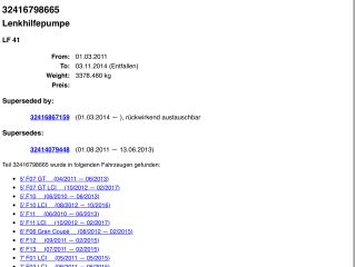 bontott BMW 5 F10 Kormányszervó Motor (Hidraulikus)