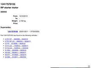 bontott BMW 5 F10 Önindító