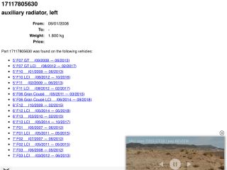 bontott BMW 5 F10 Vízhűtő Radiátor (Klímás)