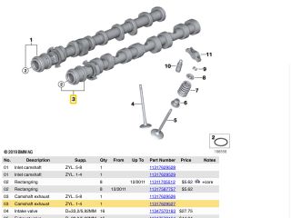 bontott BMW 5 F10 Vezérműtengely (Magában)