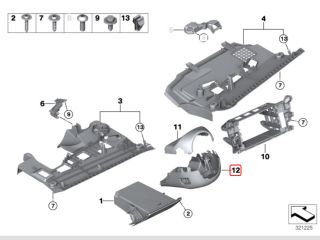 bontott BMW 5 F10 Alsó Kormányoszlop Burkolat