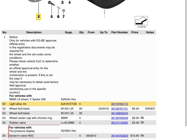 bontott BMW 5 F10 Alufelni (1 db)