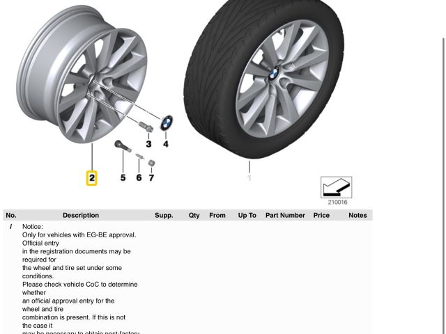 bontott BMW 5 F10 Alufelni (1 db)