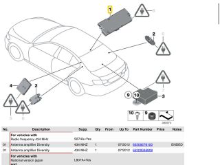 bontott BMW 5 F10 Antenna Erősítő