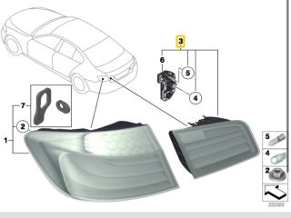 bontott BMW 5 F10 Bal Belső Hátsó Lámpa