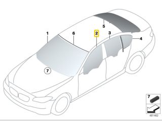 bontott BMW 5 F10 Bal első Ablak
