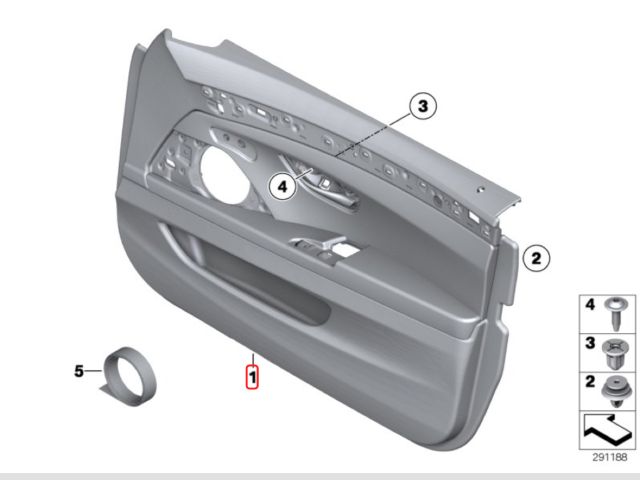 bontott BMW 5 F10 Bal első Ajtó Kárpit