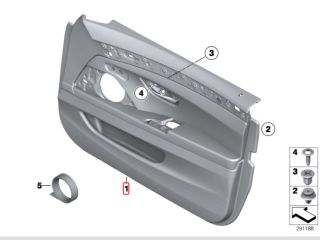 bontott BMW 5 F10 Bal első Ajtó Kárpit