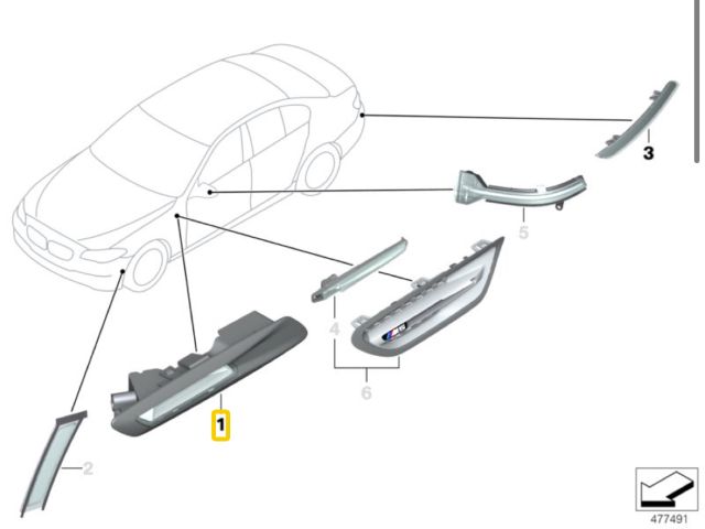 bontott BMW 5 F10 Bal első Irányjelző