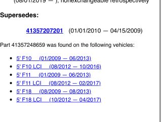 bontott BMW 5 F10 Bal első Sárvédő