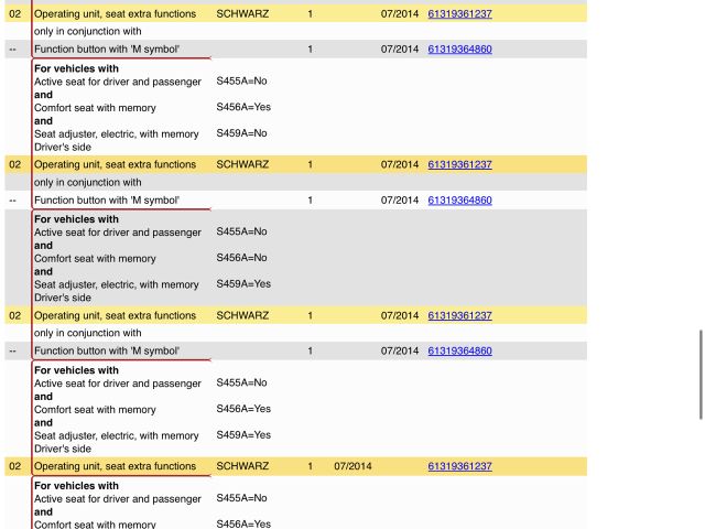 bontott BMW 5 F10 Bal első Ülésállító Kapcsoló