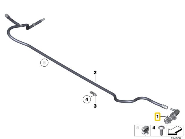 bontott BMW 5 F10 Bal Fényszórómosó Fúvóka