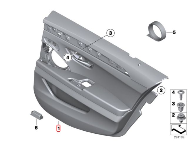 bontott BMW 5 F10 Bal hátsó Ajtó Kárpit