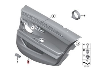 bontott BMW 5 F10 Bal hátsó Ajtó Kárpit