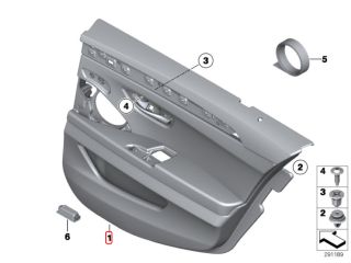 bontott BMW 5 F10 Bal hátsó Ajtó Kárpit