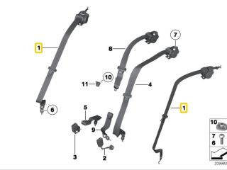 bontott BMW 5 F10 Bal hátsó Biztonsági Öv