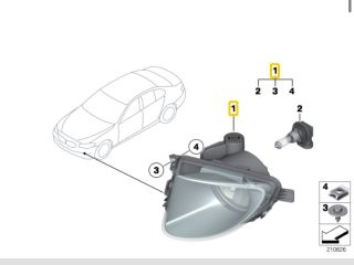 bontott BMW 5 F10 Bal Ködfényszóró