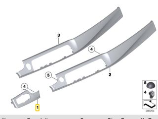 bontott BMW 5 F10 Bal Műszerfal Díszléc