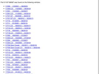 bontott BMW 5 F10 Bal Tükörlap