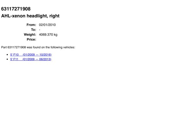 bontott BMW 5 F10 Bal Xenon Fényszóró