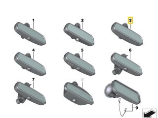 bontott BMW 5 F10 Belső Visszapillantó Tükör