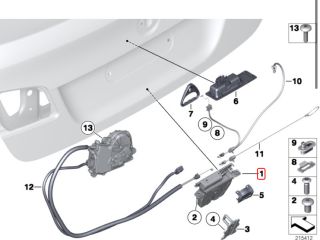 bontott BMW 5 F10 Csomagtérajtó Zárszerkezet