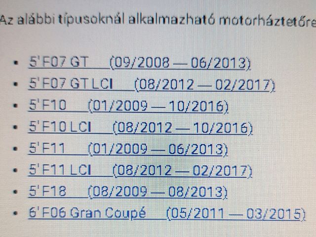 bontott BMW 5 F10 Első Embléma